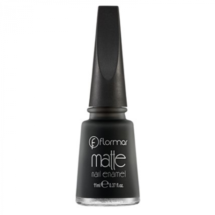 Flormar Matte Nail Enamel - M02 Satin Black