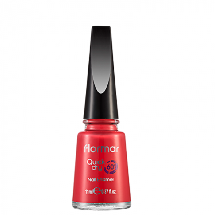 Flormar Quik Dry Nail Enamel - JL03 Bright Coral