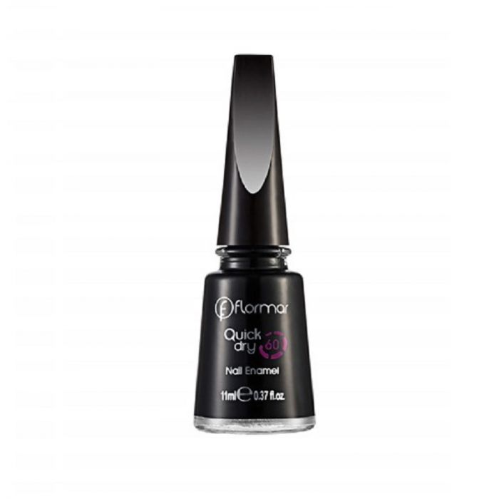 Flormar Quick Dry Nail Enamel - 10 Black Minimalism