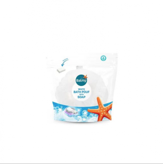 Balmy Bath Pouf With Soap