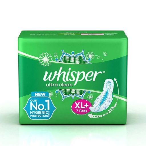 Whisper Ultra Hygiene + Comfort Sanitary Pads XL+ 7 Pads