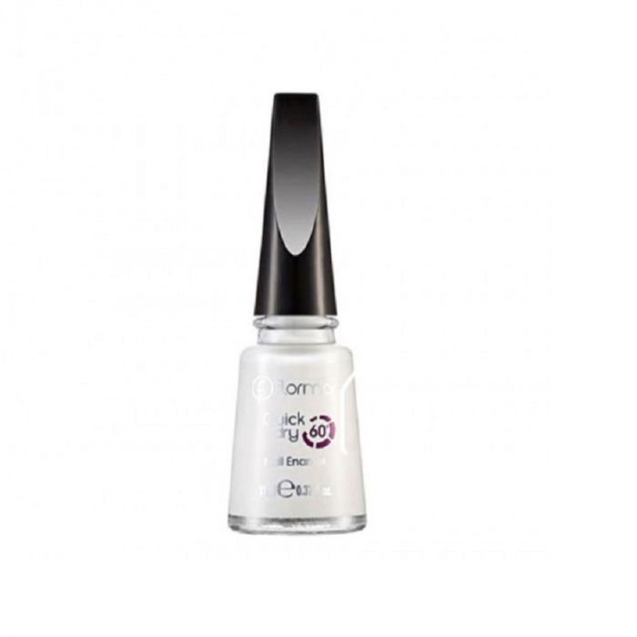 Flormar Quick Dry Nail Enamel - Snow White
